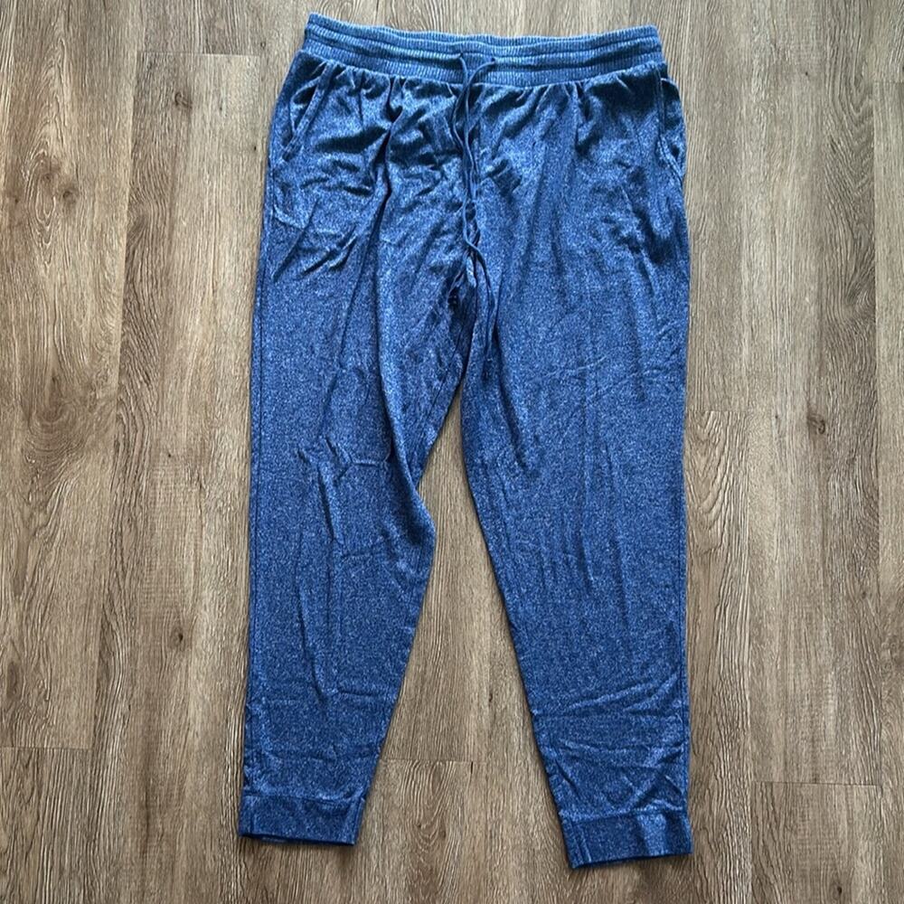Natori Jogger Pajama Pants Heathered Blue Size XL Pull On - Picture 2 of 5